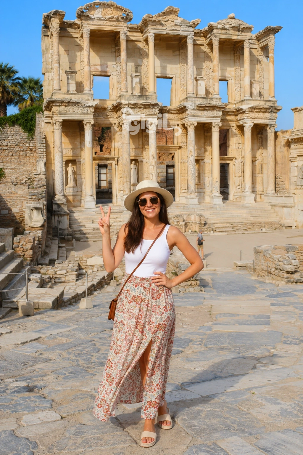 Ancient Urban View of the Library of Celsus