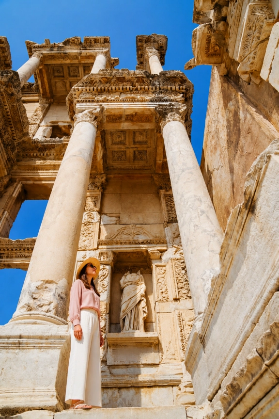 Carved Details at the Library of Celsus