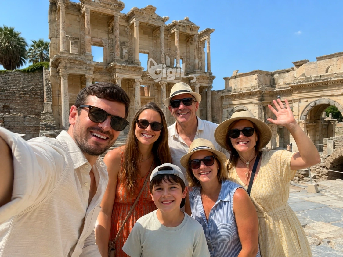 Cultural Detail at the Library of Celsus