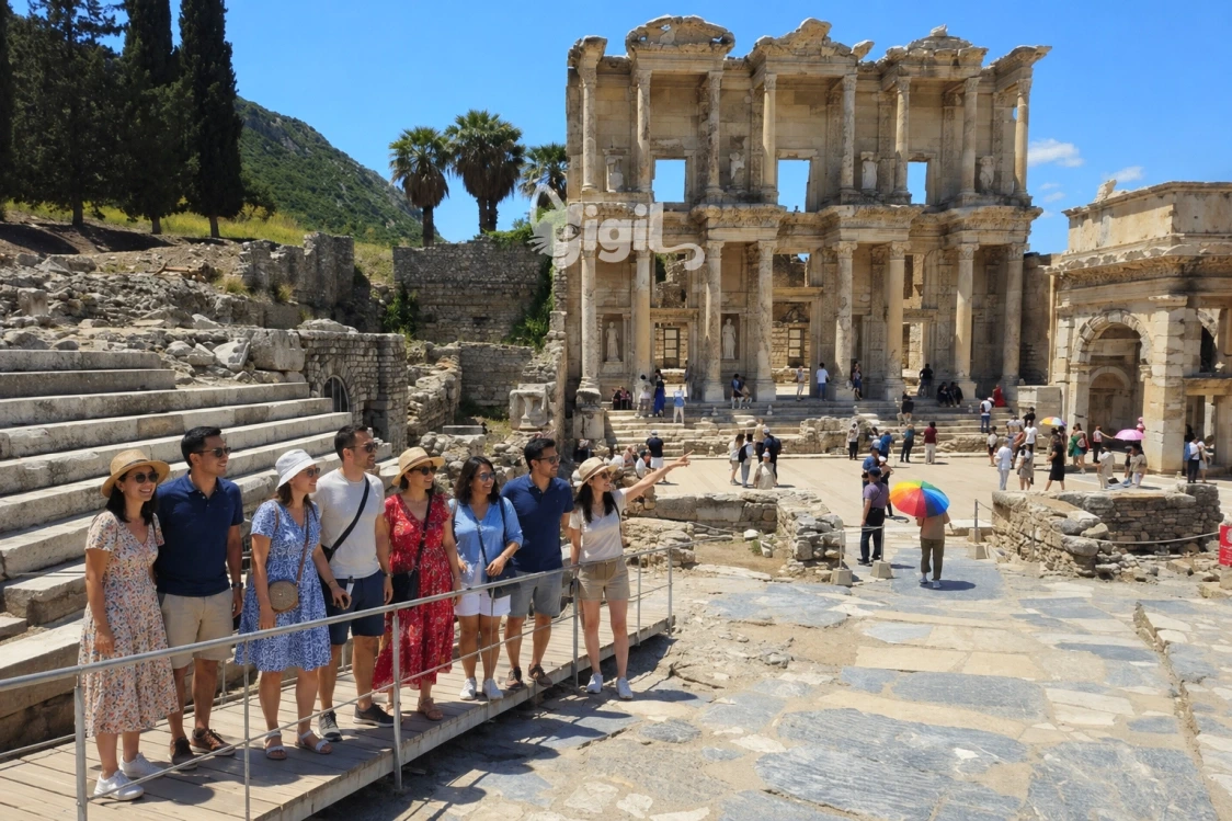 Library of Celsus Archaeological Setting