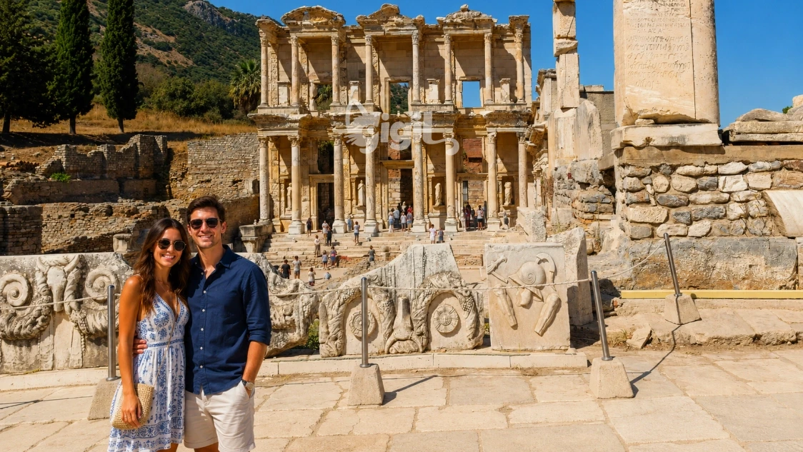Library of Celsus Column Architecture
