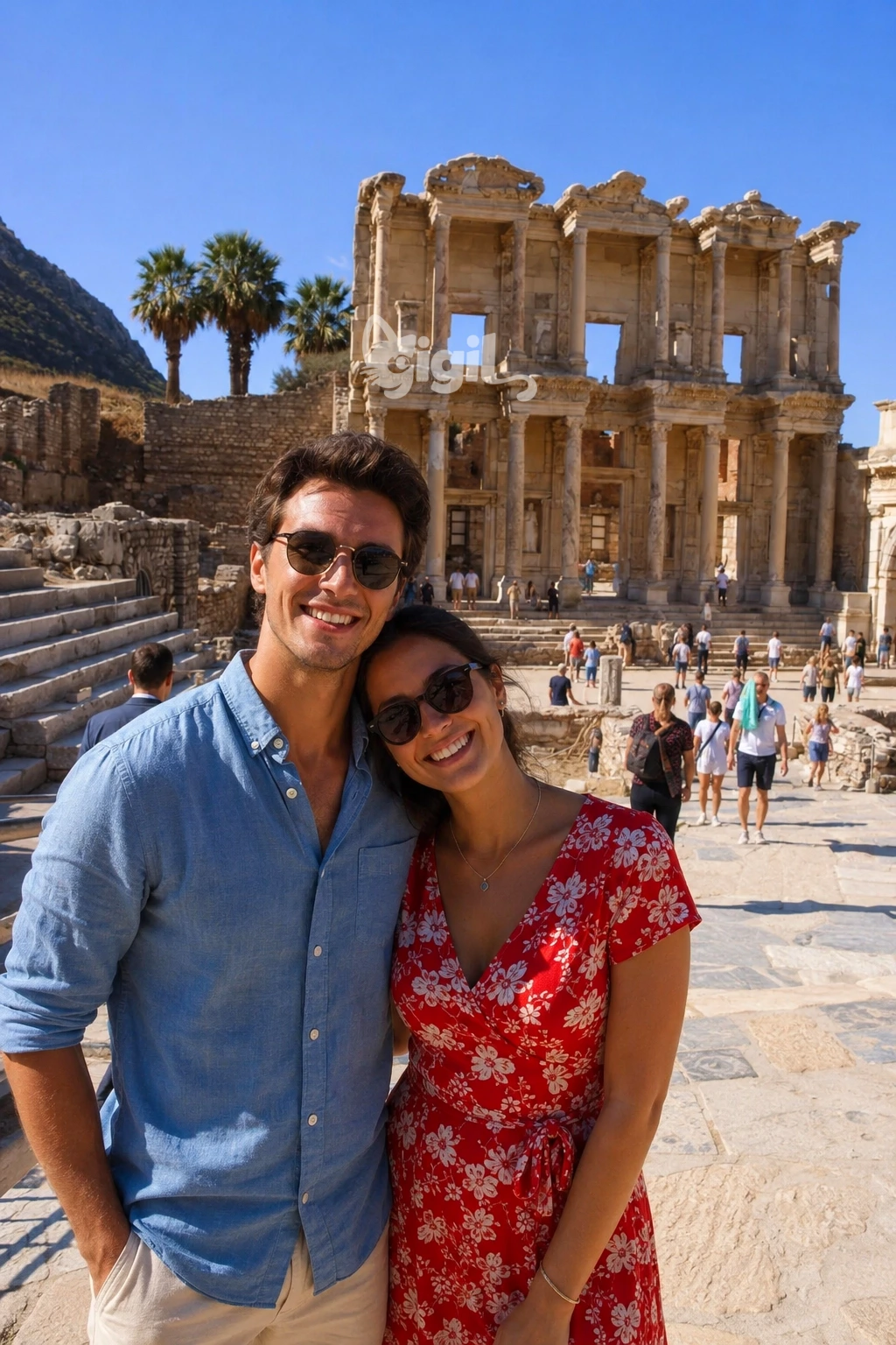 Library of Celsus Human Scale View