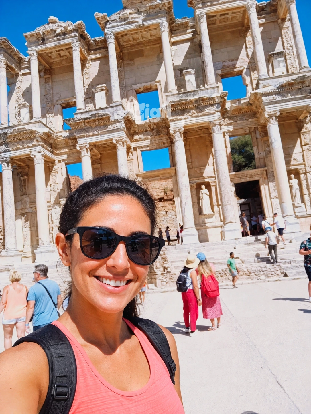 Library of Celsus Stone Facade View