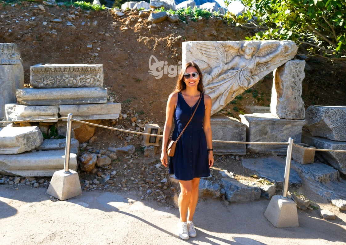 Nike Relief in Ephesus Ancient City