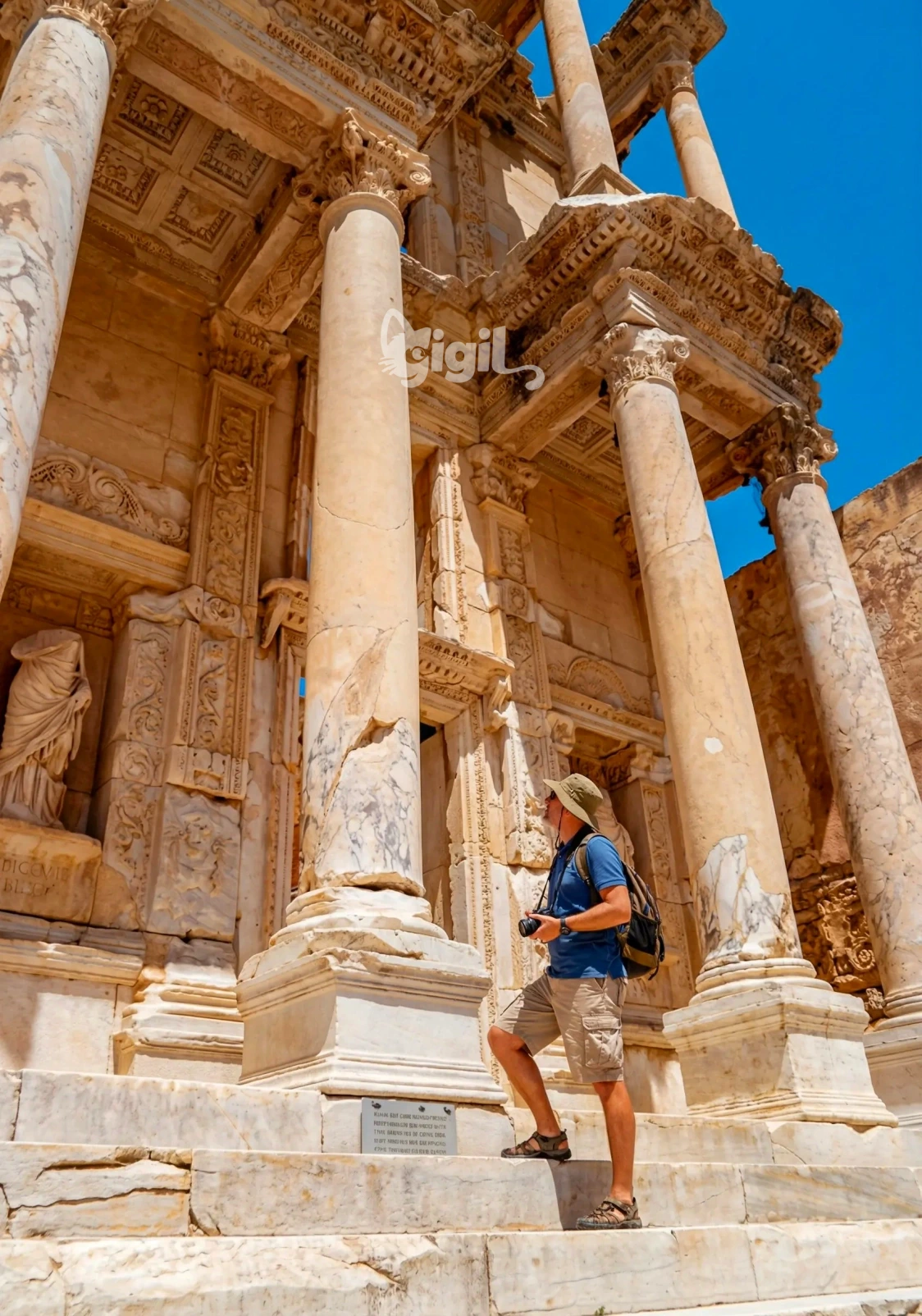 Restoration Detail at the Library of Celsus