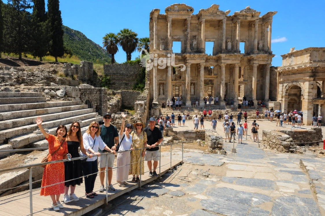 Celsus Library Ancient Street Perspective