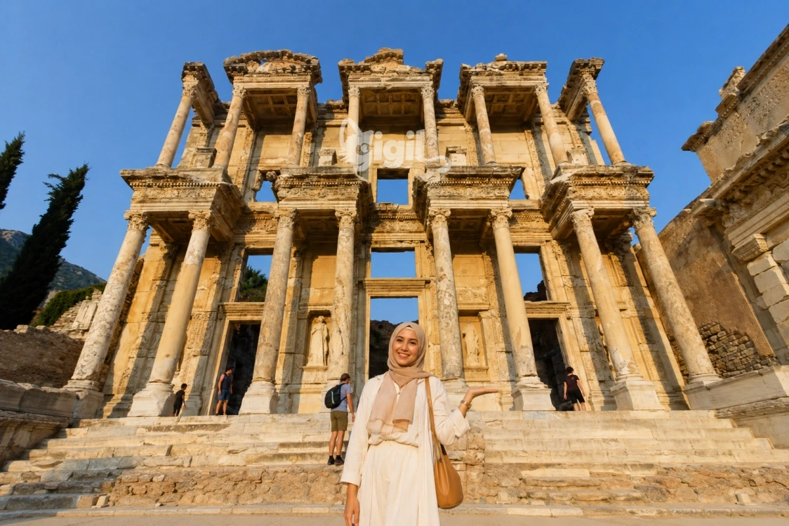 Celsus Library in the Ancient City Core