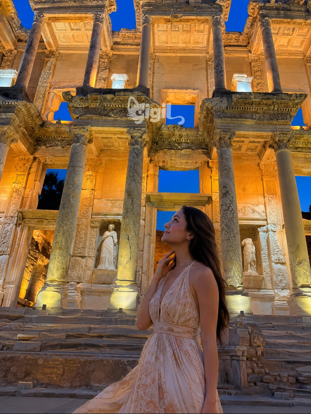 Celsus Library Monument Facade Perspective