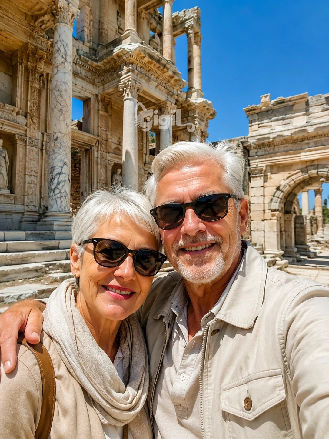 Cultural Stonework at the Celsus Library
