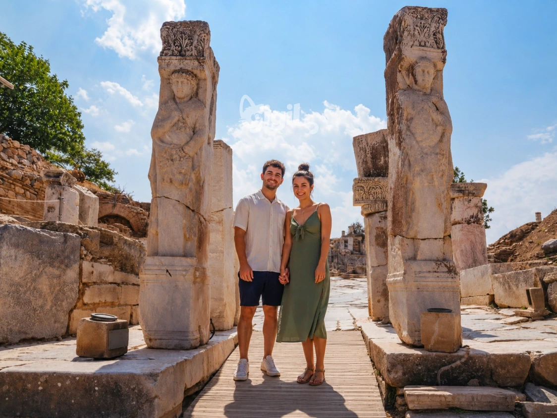 Heracles Gate Carved Stone View