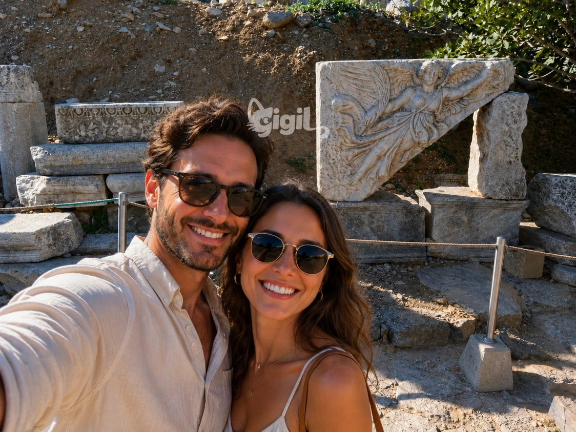 Nike Relief Stone Carving in Ephesus