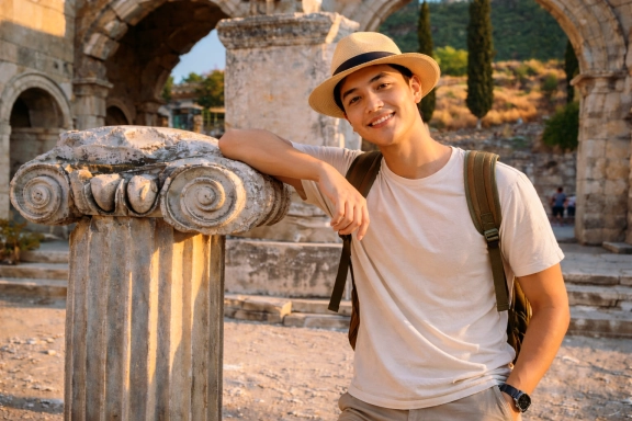 August Gate View Among Ephesus Ruins