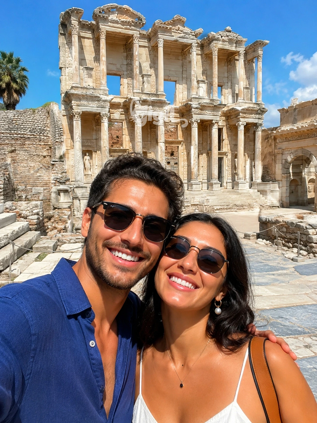 Celsus Library Among Ancient Ruin Stones