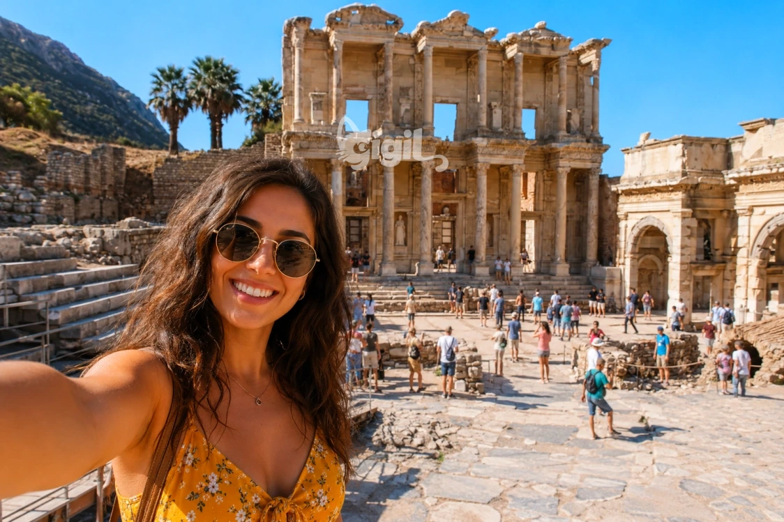 Celsus Library Ancient Street View