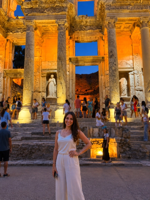 Celsus Library Bright Facade Detail