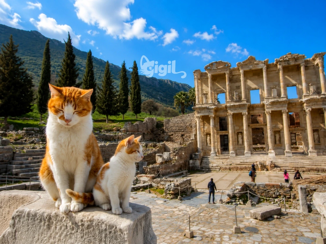 Celsus Library Civic Facade Scene