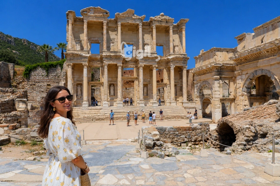 Celsus Library Heritage Marble Detail