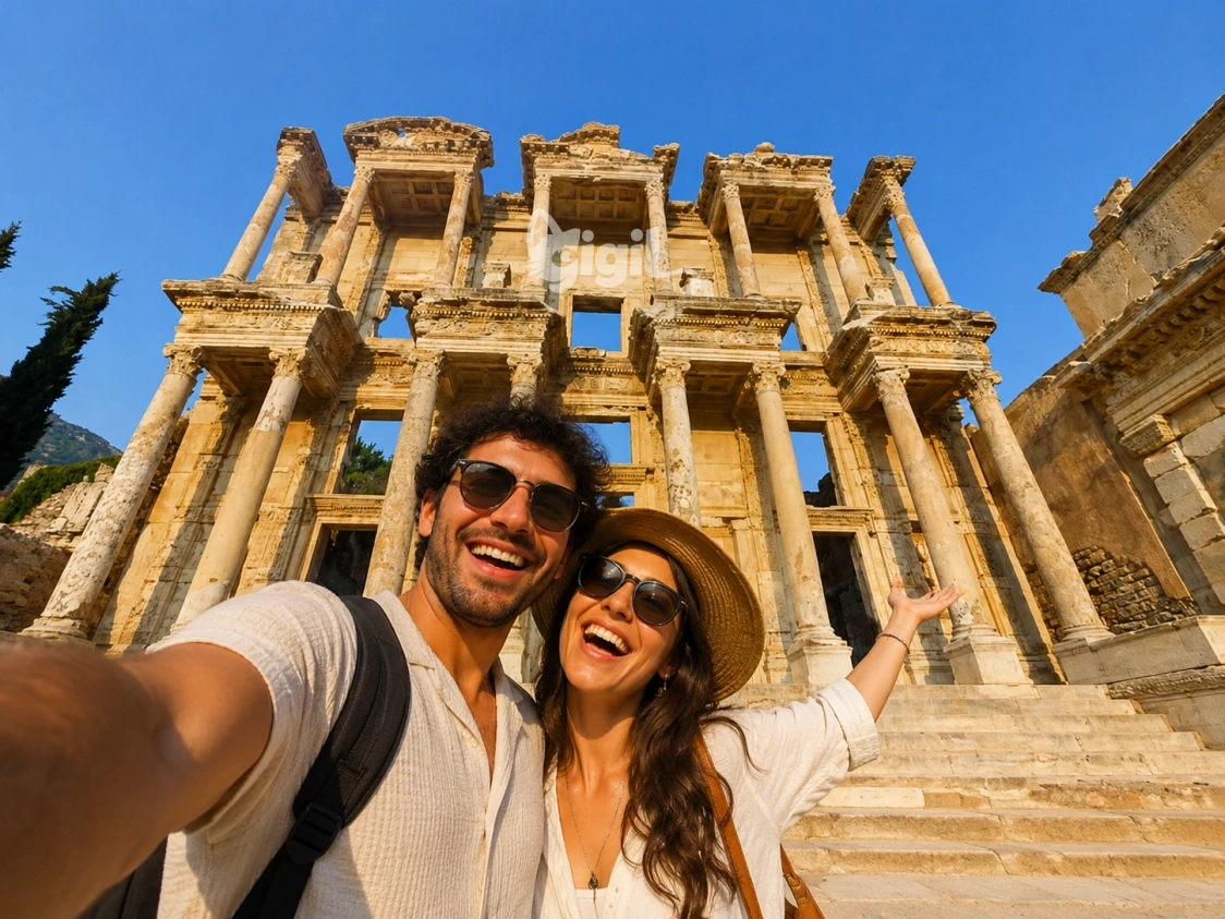 Celsus Library Roman City View