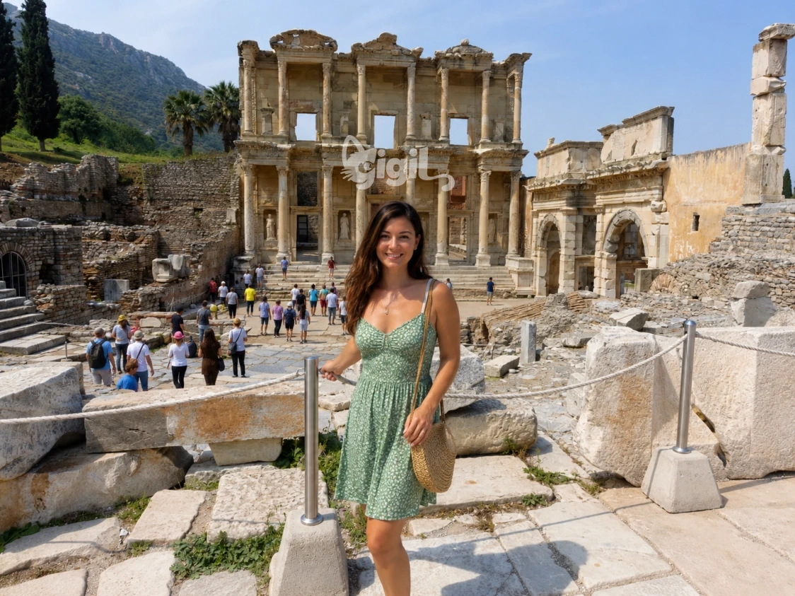Celsus Library Street Approach Angle