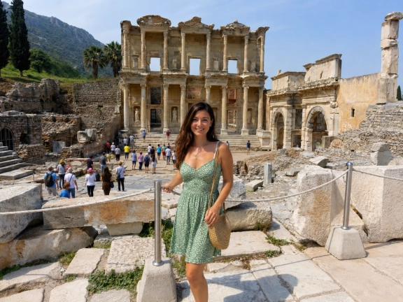 Celsus Library Street Approach Angle