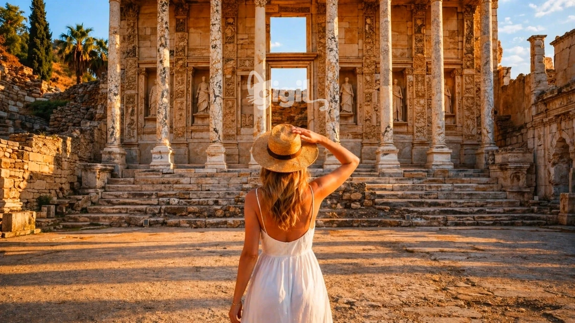 Celsus Library Urban Stone Setting