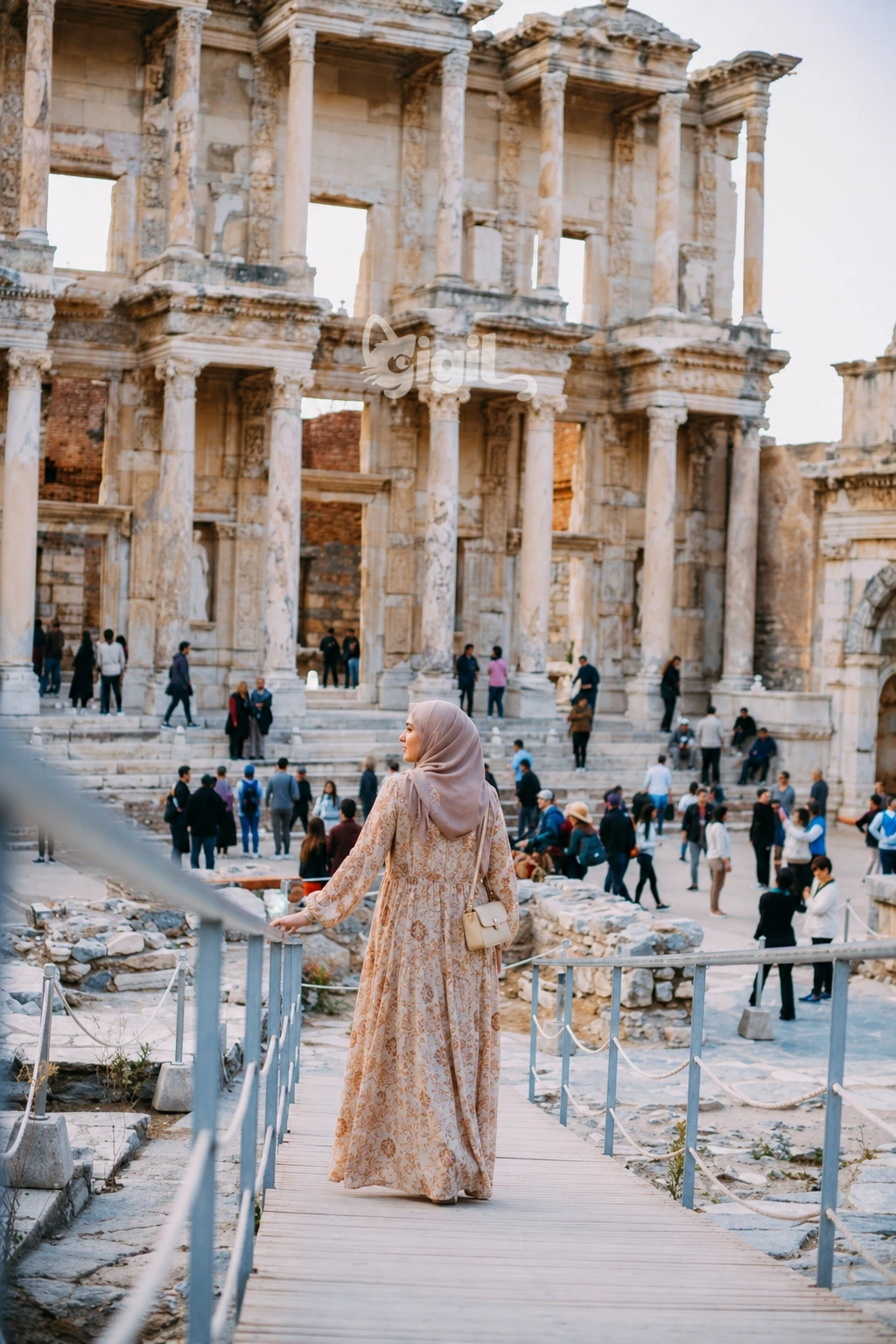 Library of Celsus Facade in Ancient Ephesus