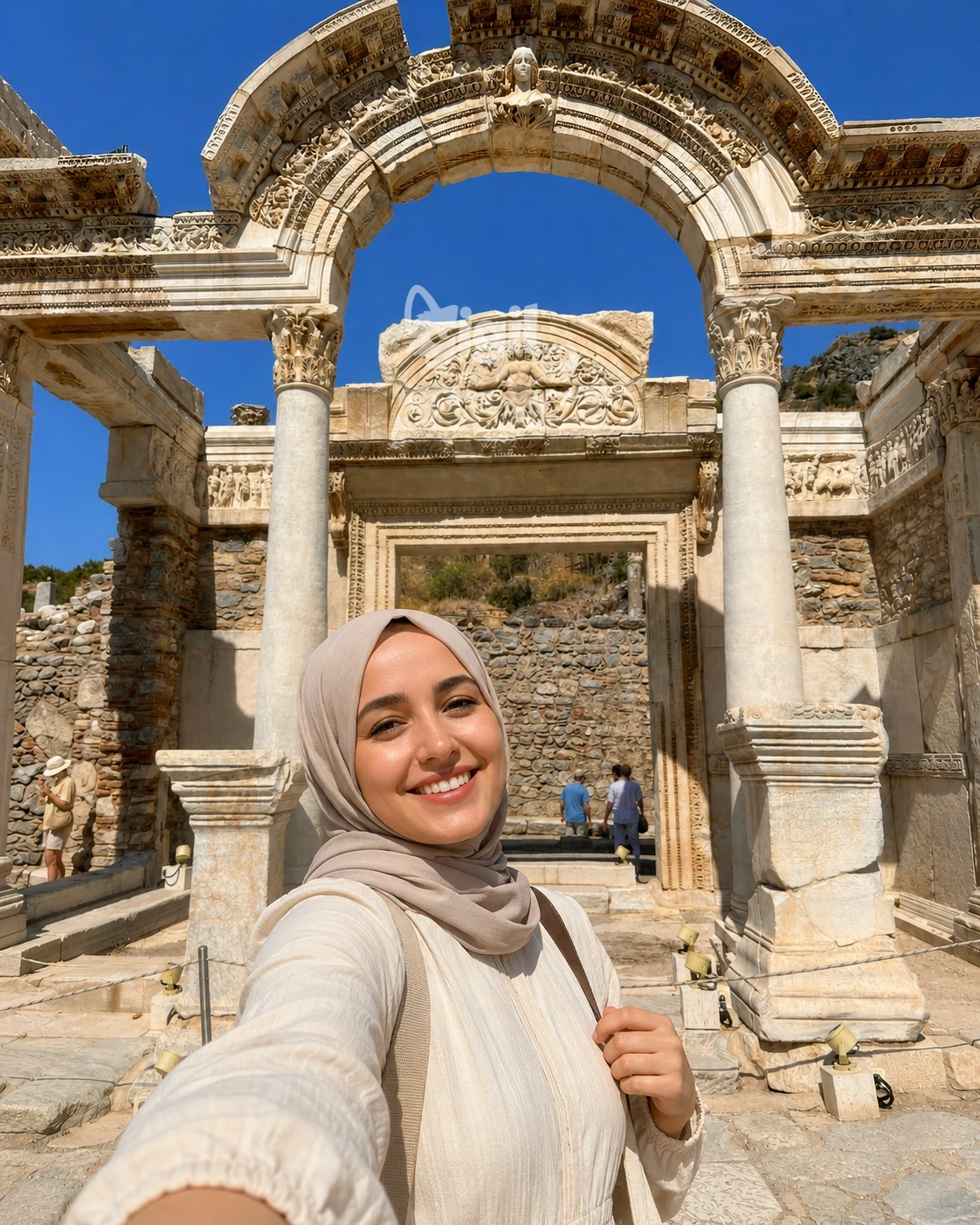 Temple of Hadrian Ancient Street View