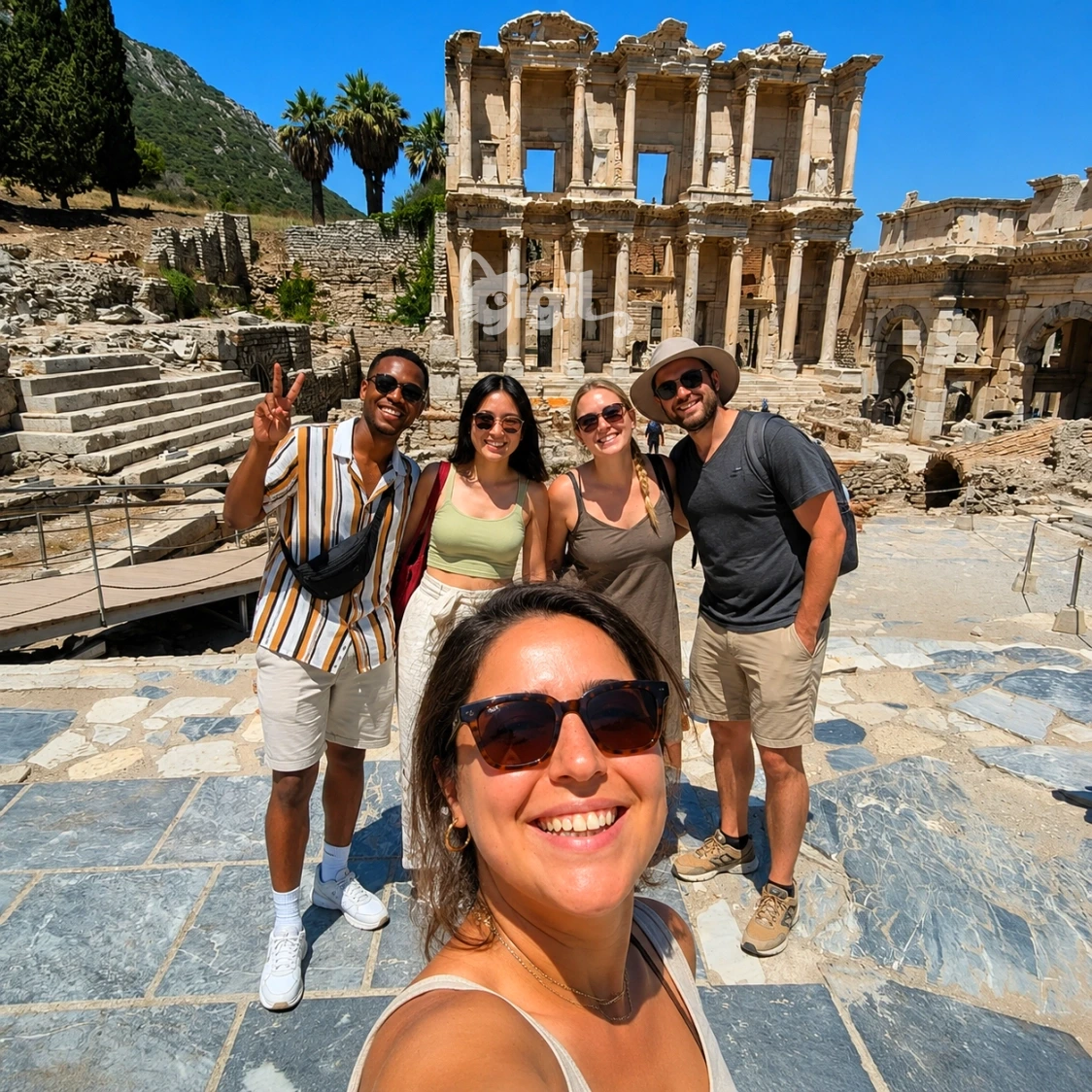 Celsus Library Ancient Site Scene