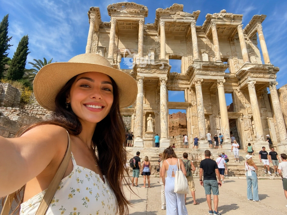 Celsus Library Classical Facade View
