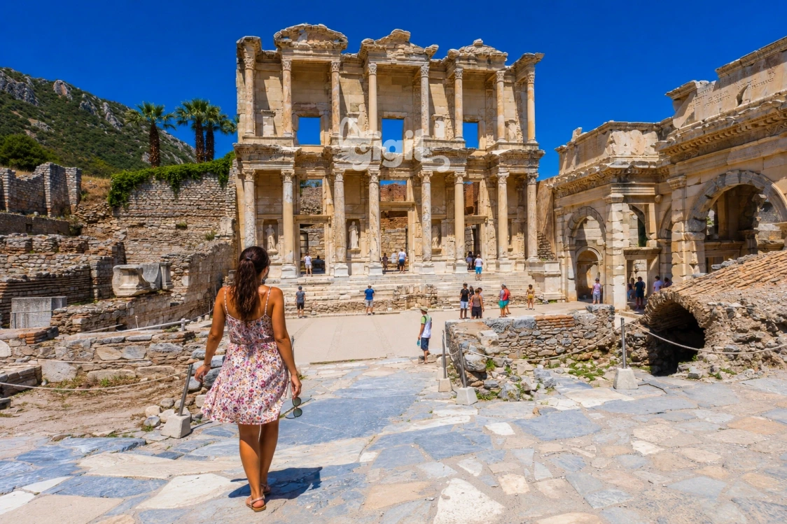 Celsus Library Landmark Stone View