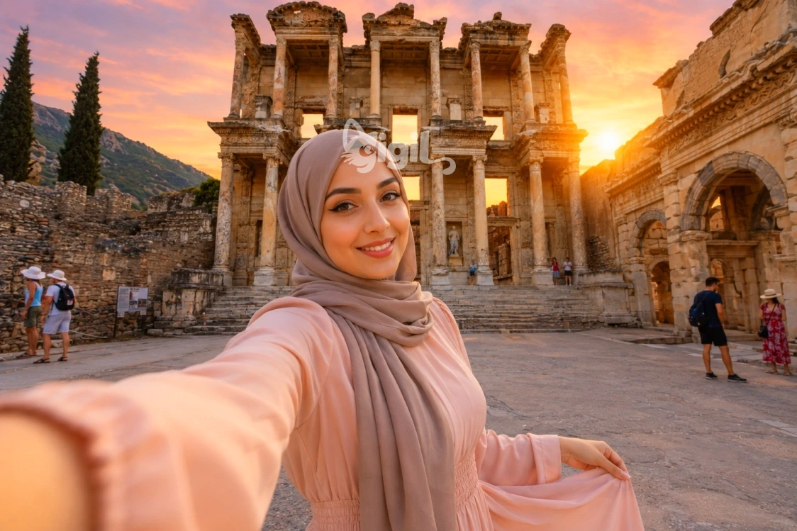 Celsus Library Restoration Detail