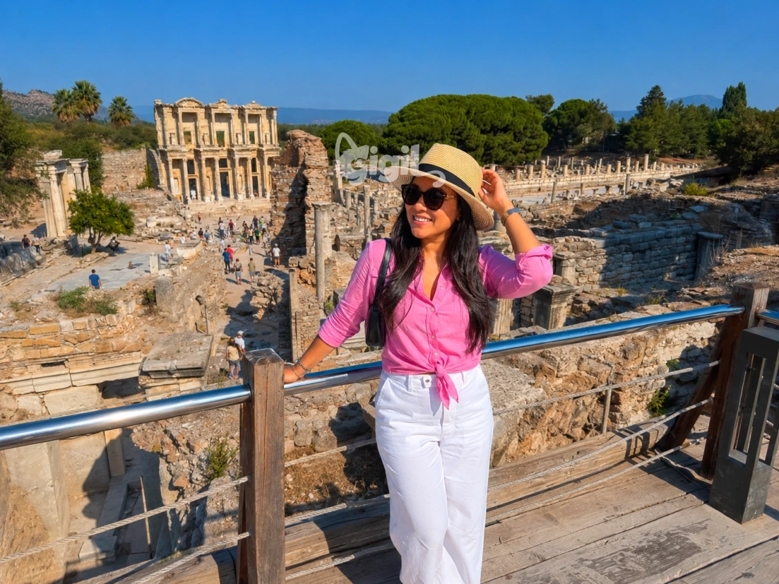Library of Celsus Front View