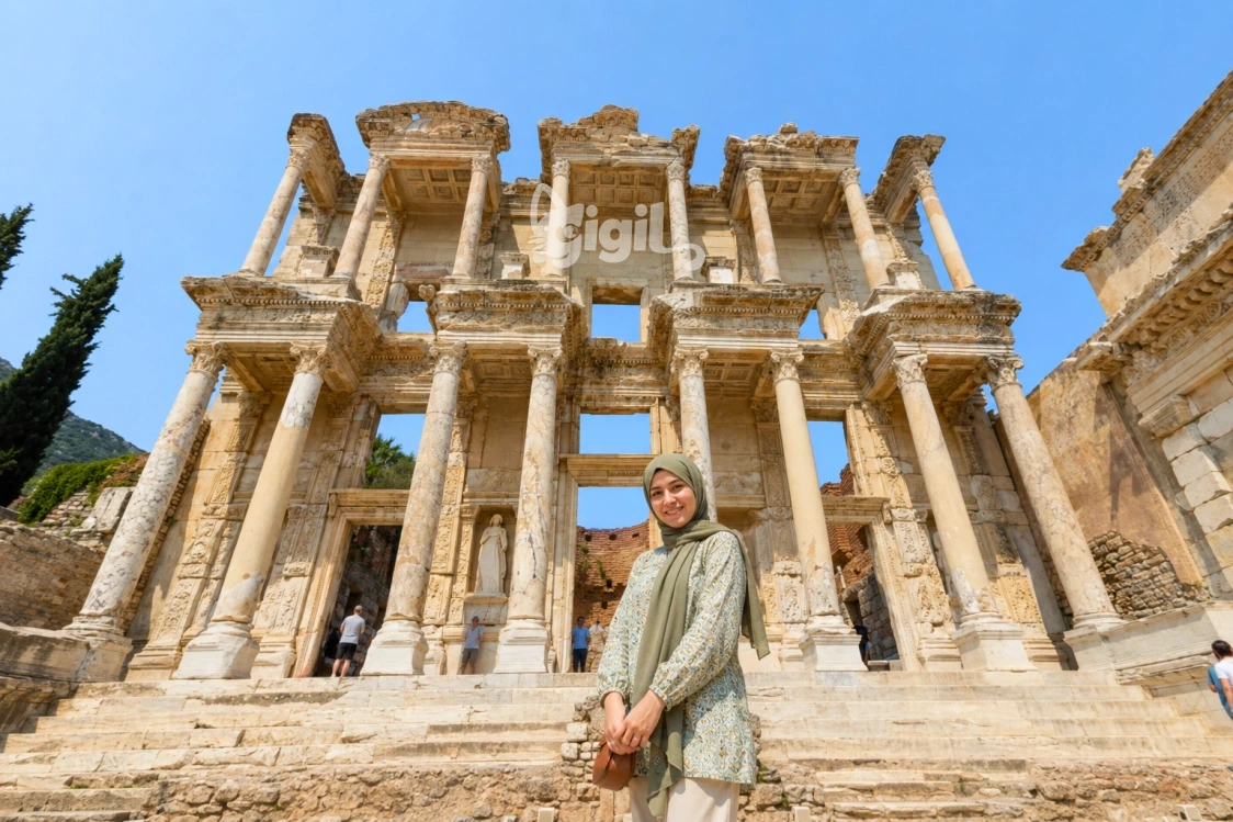 Celsus Library Ancient Learning Facade