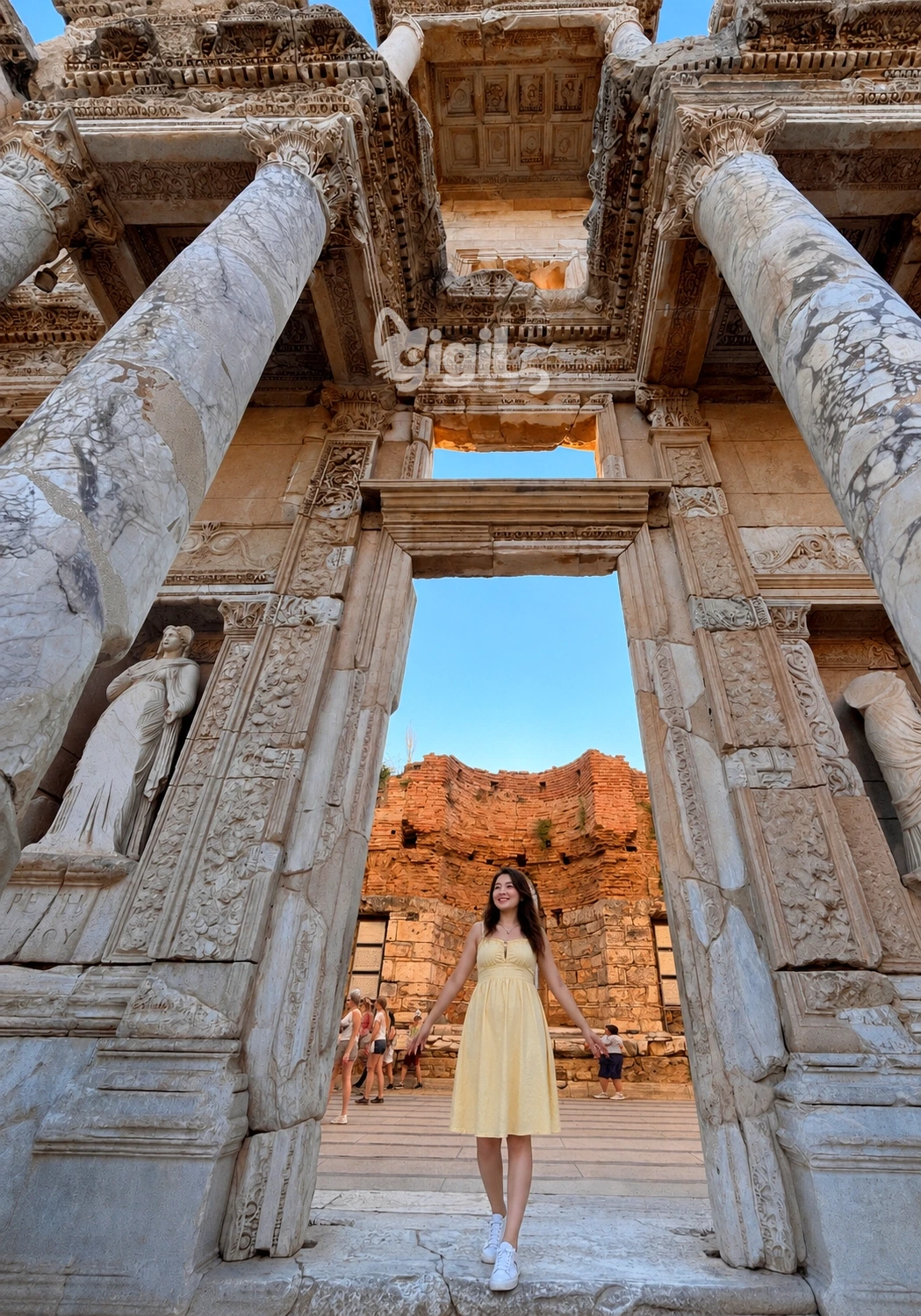 Celsus Library Architectural Stone Detail