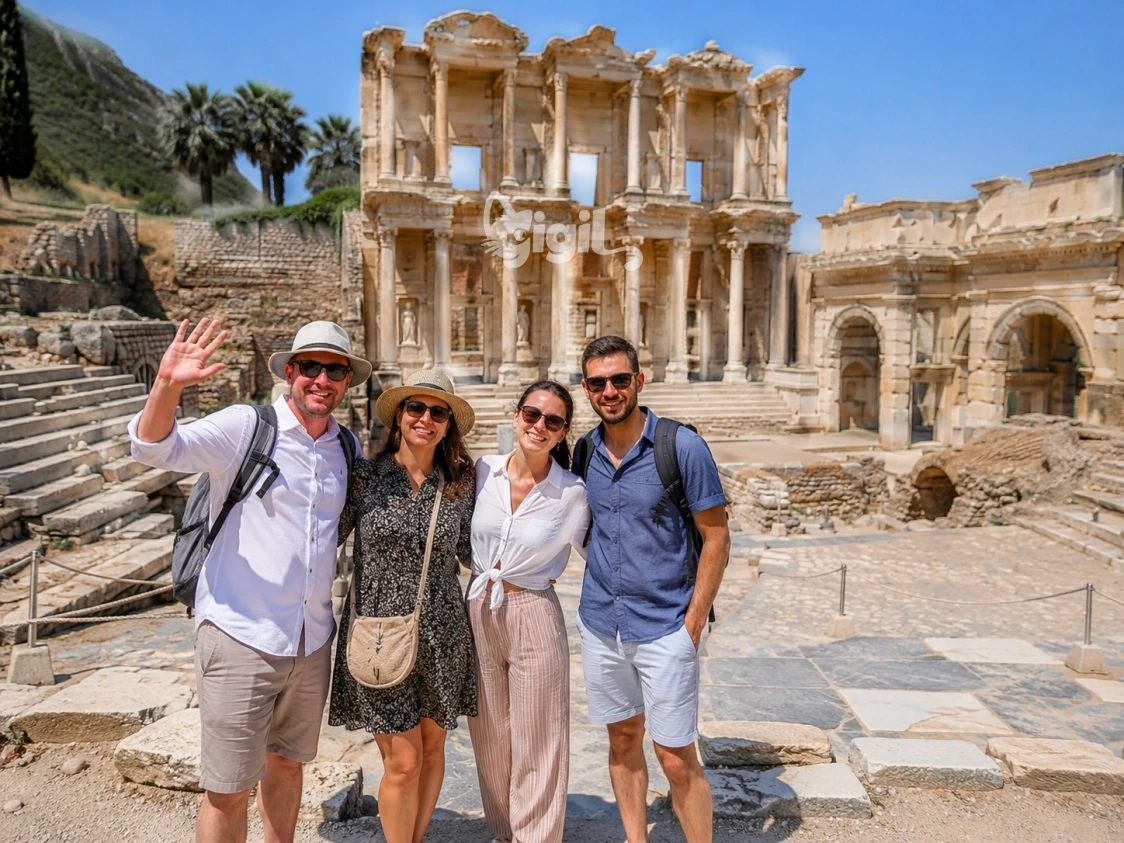 Celsus Library Carved Cultural Detail