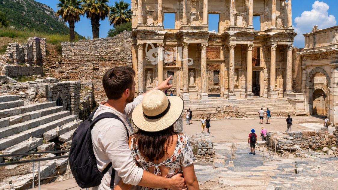 Celsus Library Civic Monument View