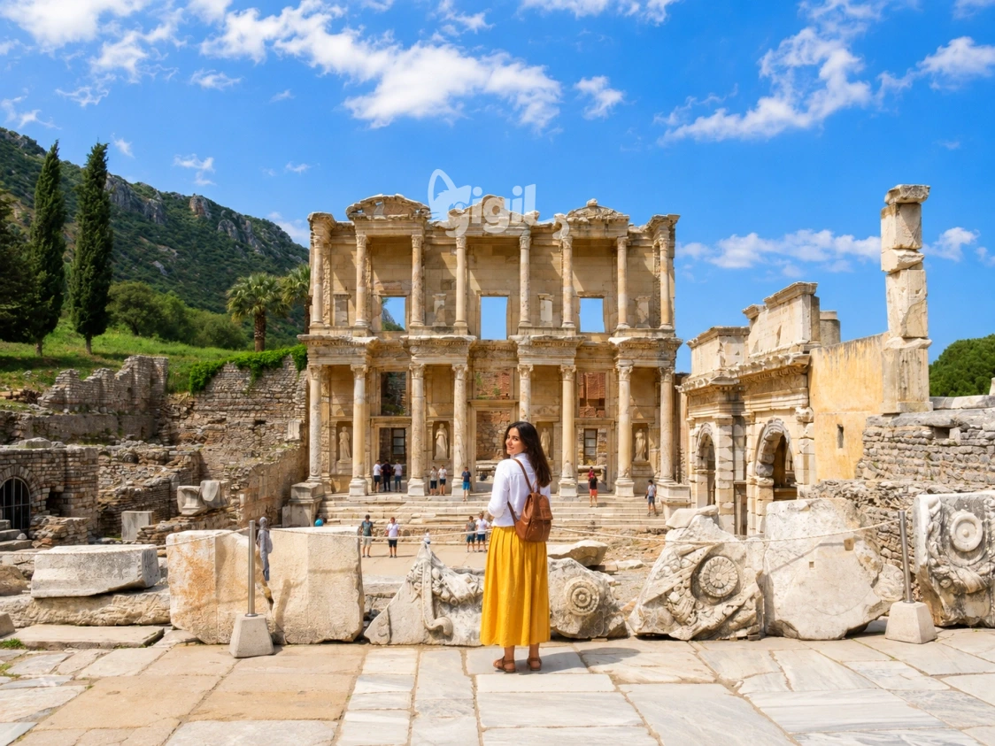 Celsus Library Cultural Stone Memory