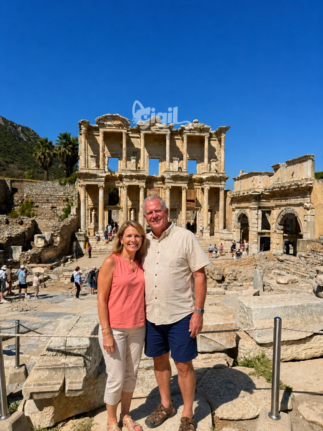 Celsus Library Rebuilt Marble Front