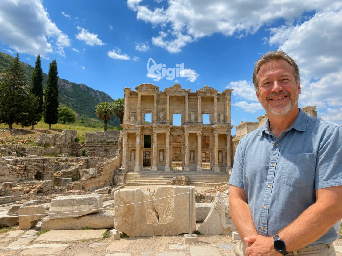 Celsus Library Roman Marble Design