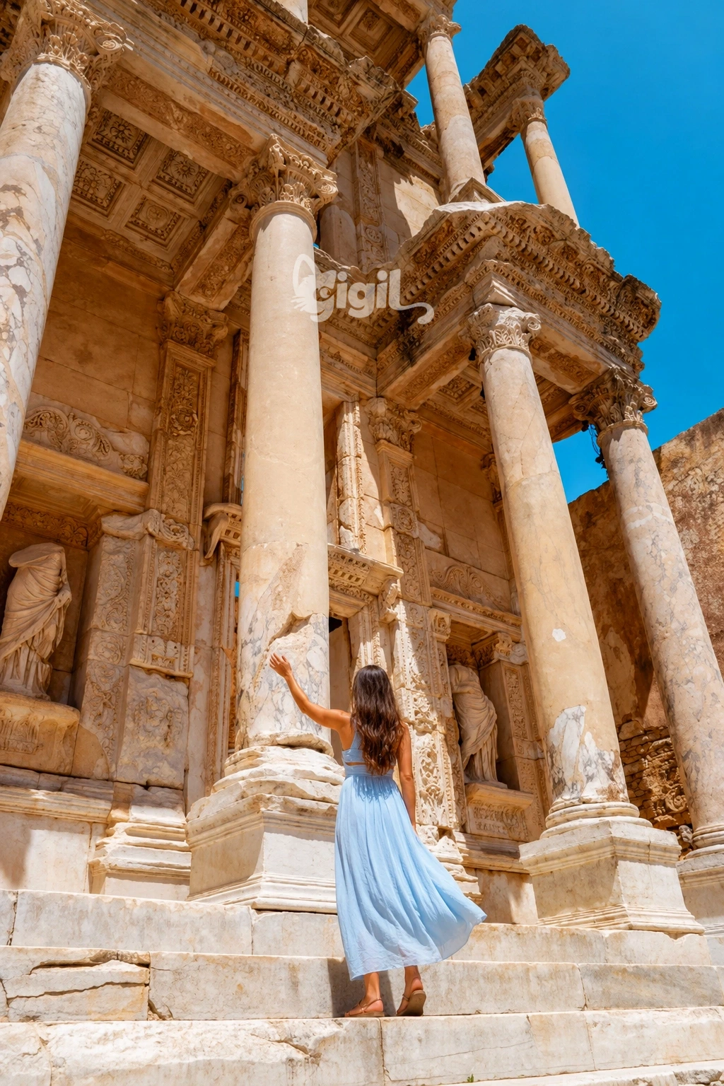 Celsus Library Site Angle in Ephesus