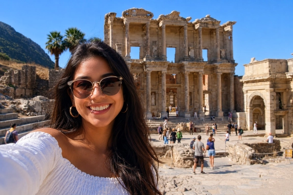 Ephesus, Terrace Houses, House of Virgin Mary & Temple of Artemis Izmir Drop-off Private Ferry Day Trip from Samos