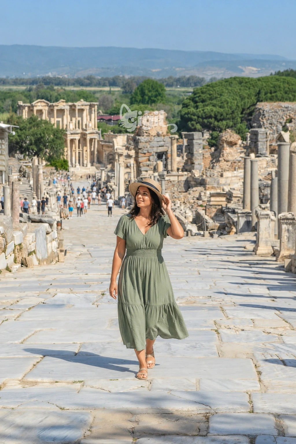 Curetes Street Ruins View