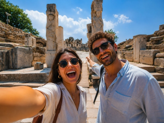 Private 2-Day Ephesus, Terrace Houses, House of Virgin Mary & Temple of Artemis Ferry Package from Rhodes Port to Izmir
