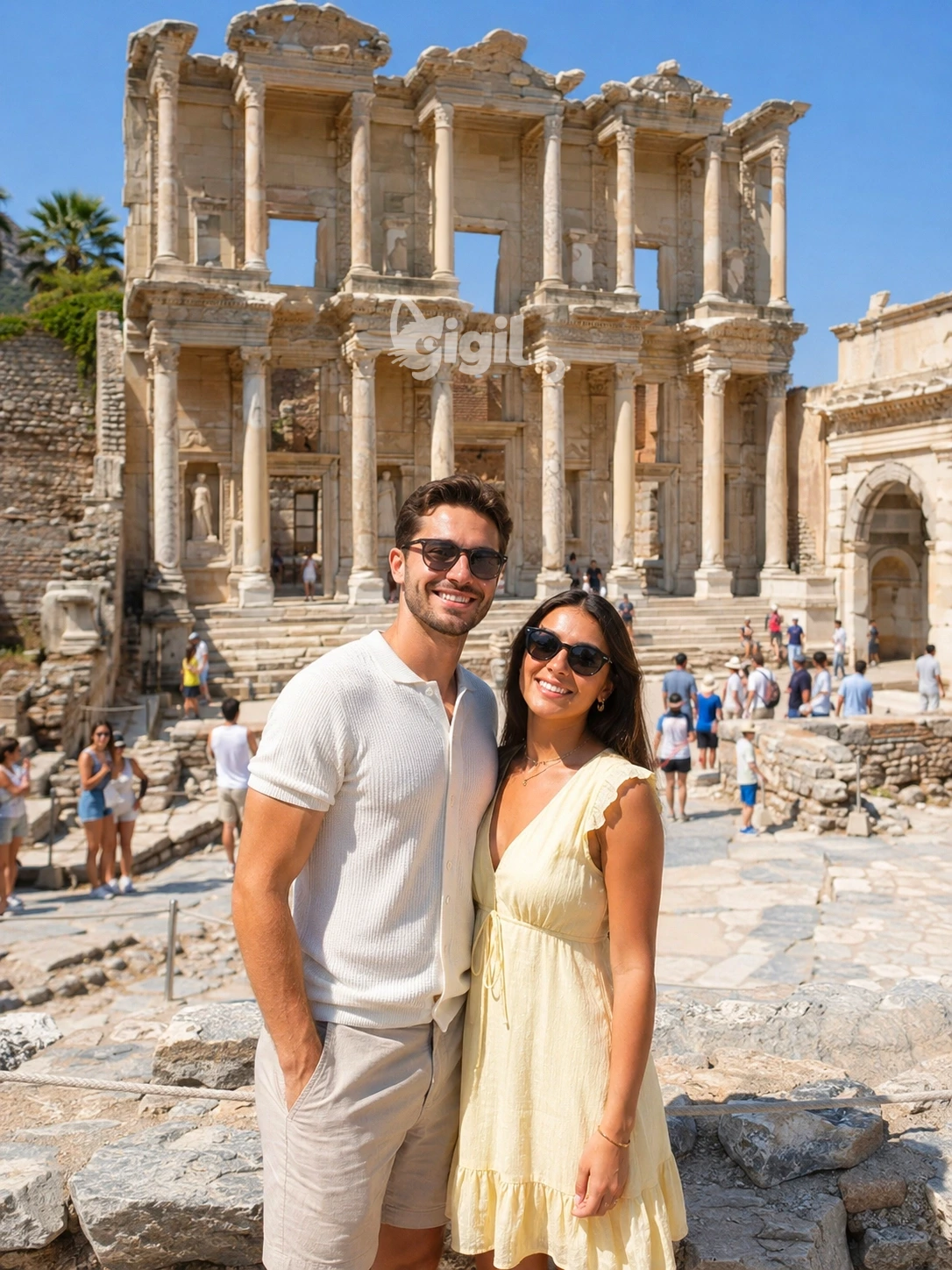 Celsus Library Ancient Ruins View