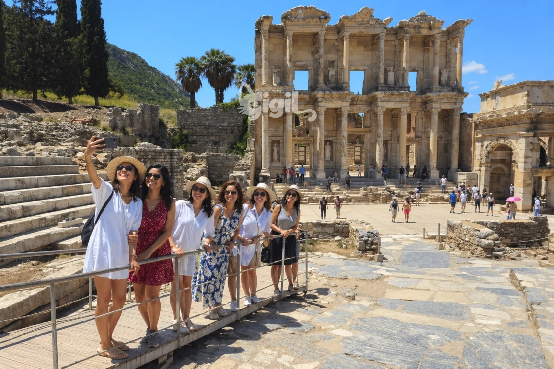 Celsus Library Front Architecture Scene