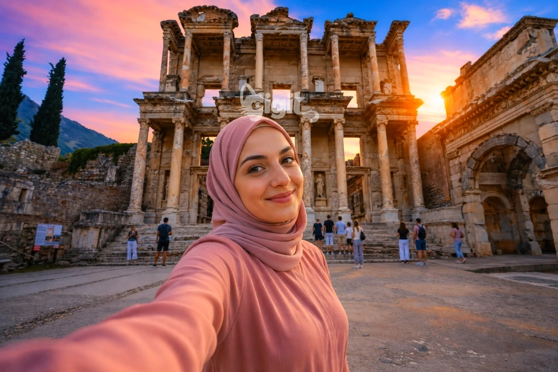 Celsus Library Public Marble Monument