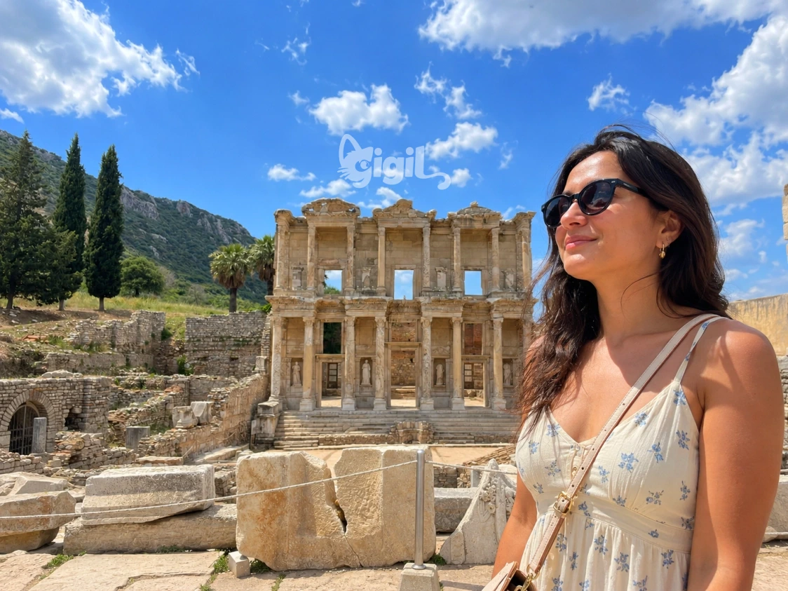 Celsus Library Seen from Marble Street