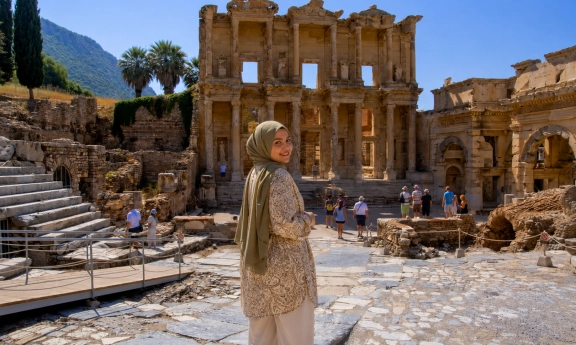 Private Ephesus Archaeology Tour from Kemer by Bus: Terrace Houses & Museum