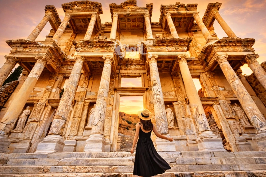 Celsus Library Ancient Knowledge Facade
