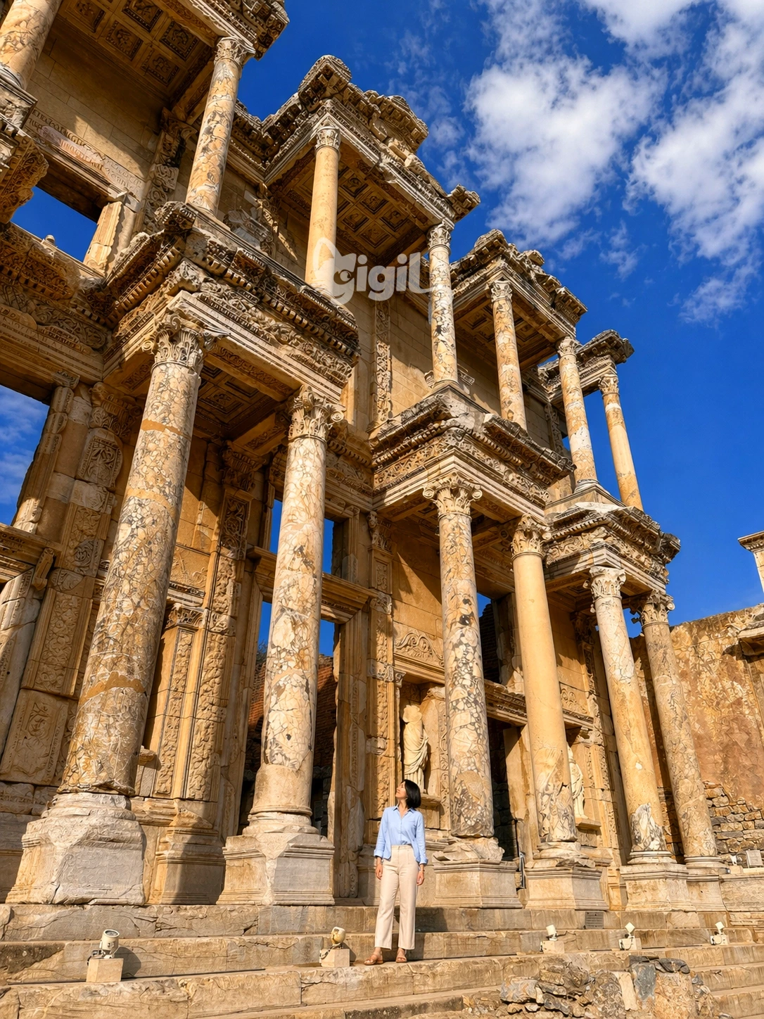 Celsus Library Ancient Paving Approach